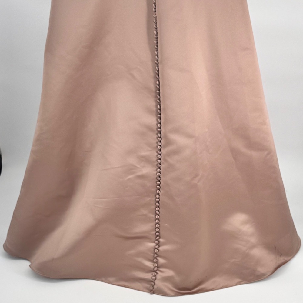 New Watters & Watters Strapless Satin Wedding Formal Gown Size 2 Blush Champagne - Picture 16 of 16